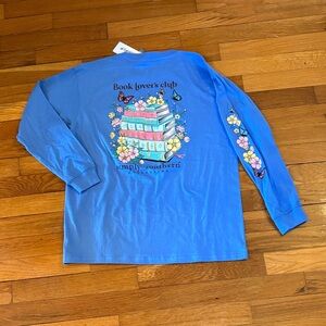 Simply Southern Kids Long Sleeve Shirt - Fun “Book Lovers” Edition - NWT, sz L